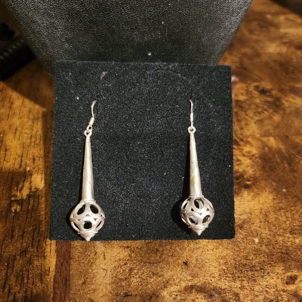 925 sterling silver long earrings